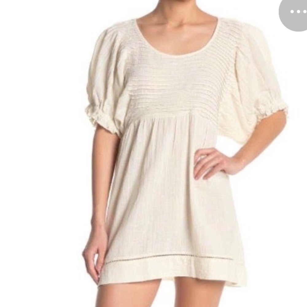 Free People Elsie Tunic Top in White/Cream